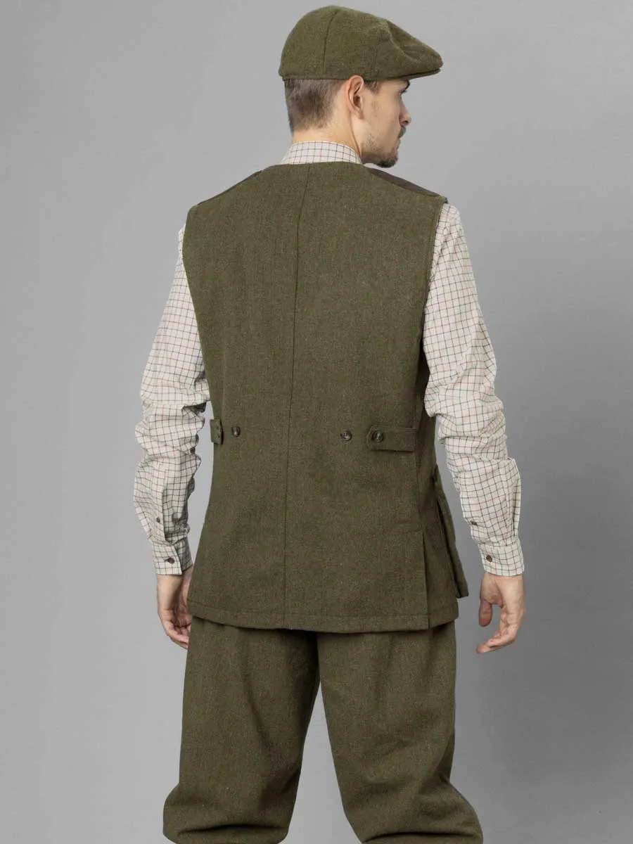 SEELAND Hillside Shooting Waistcoat - Mens - Moss Green