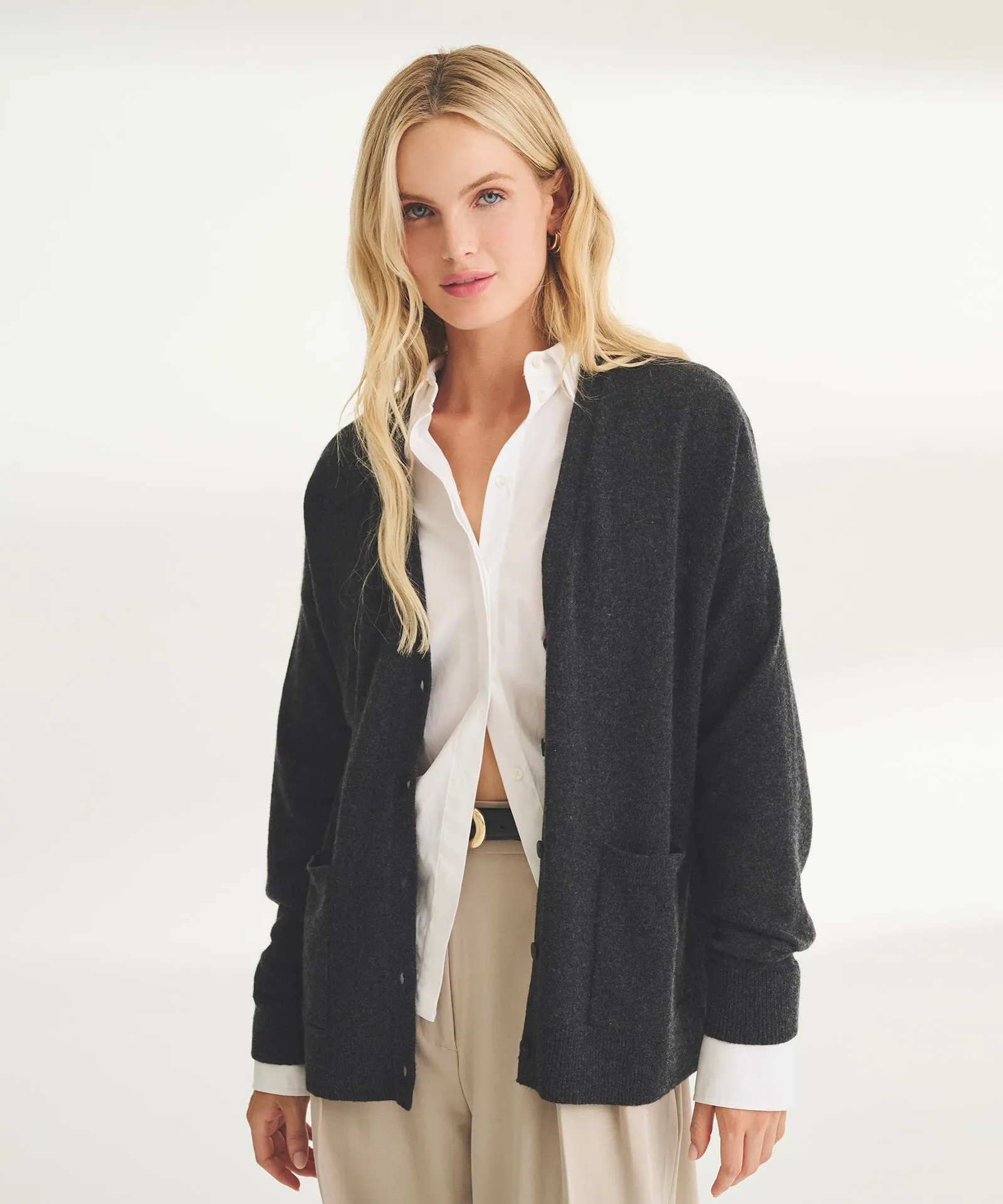 Signature Cashmere Boxy Cardigan