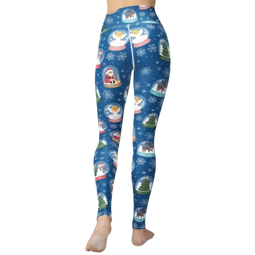 Snow Globe Pattern Yoga Leggings