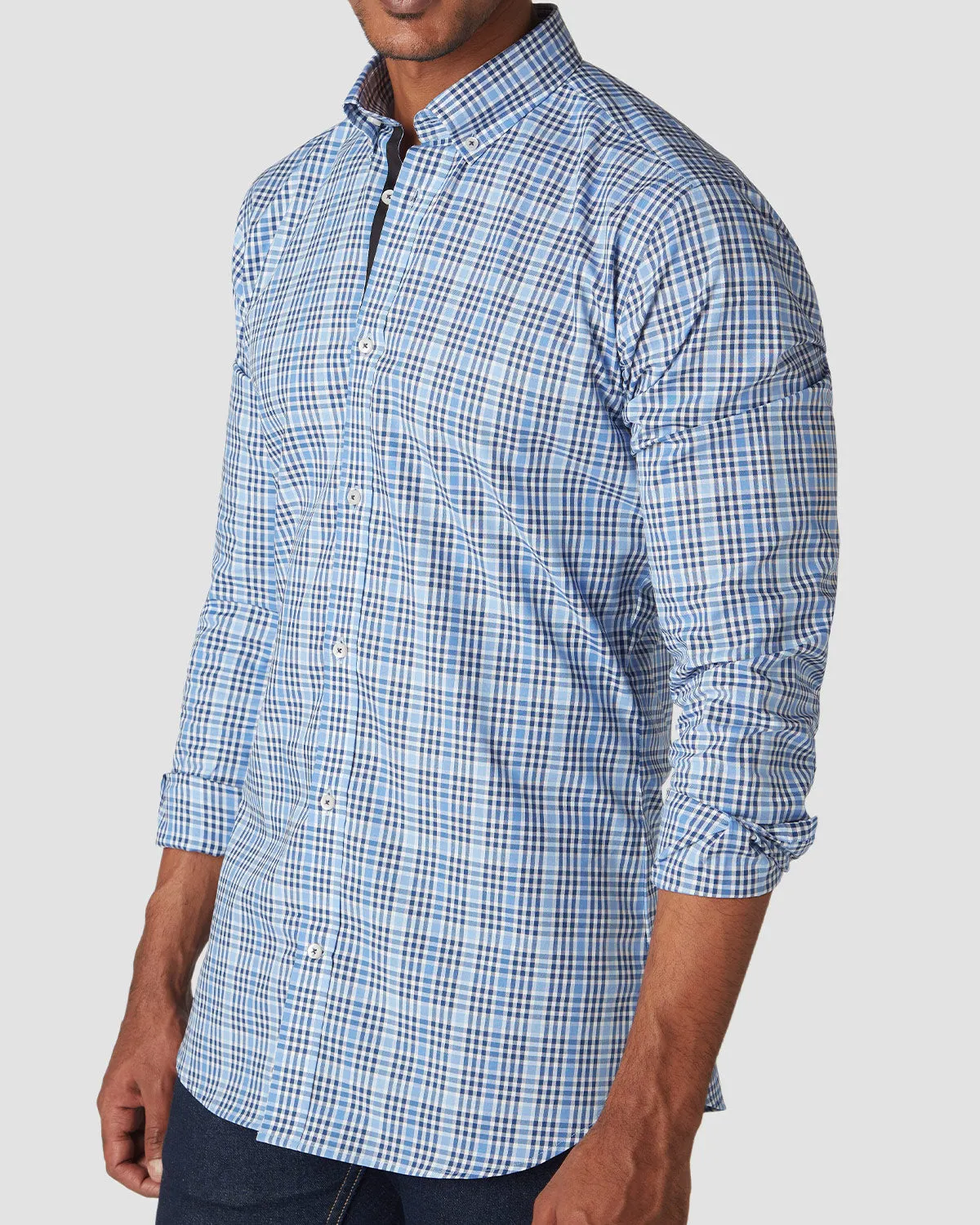 Somelos Blue Bane Checked Shirt