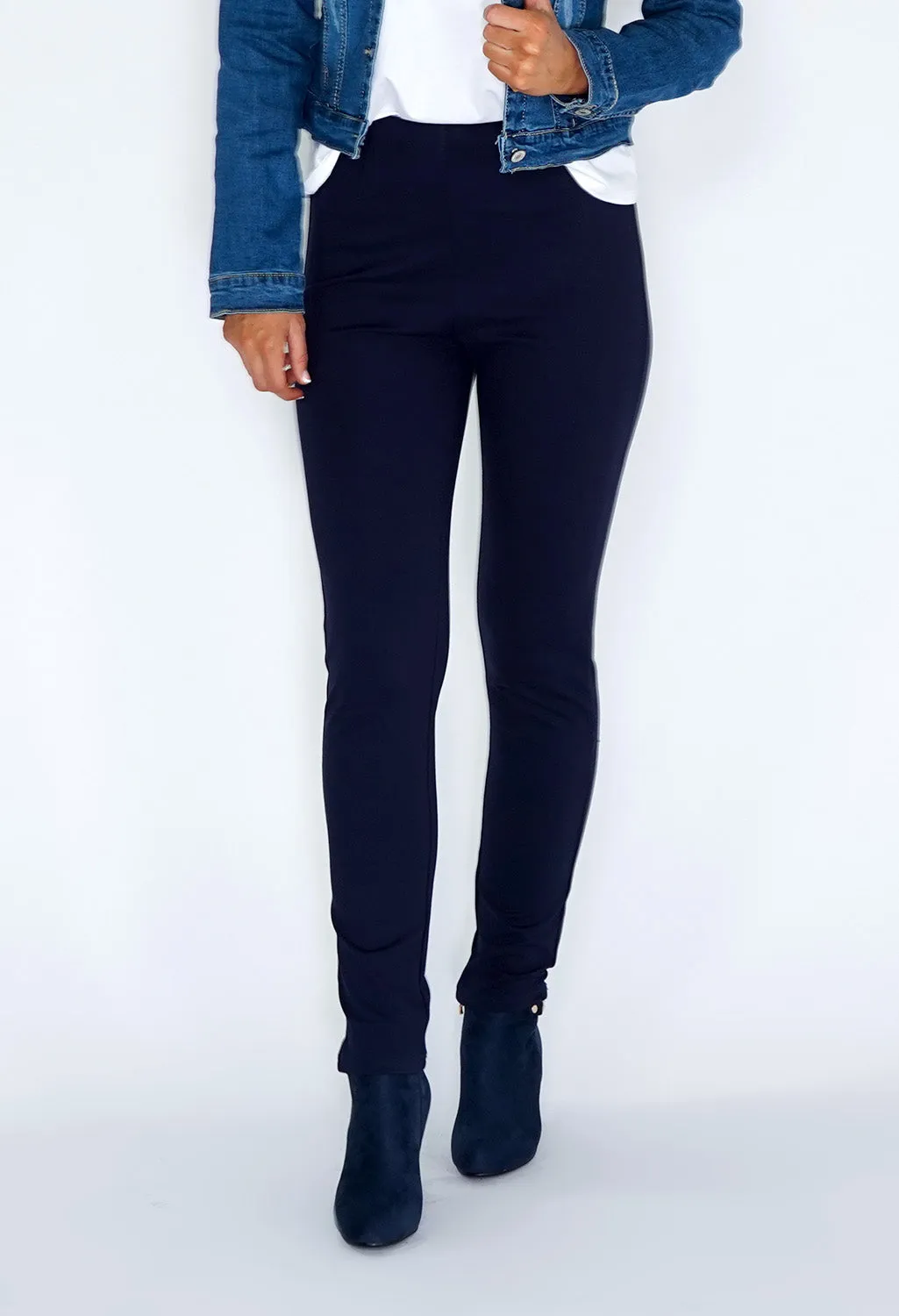 Sophie B Easy Pull on Navy Leggings