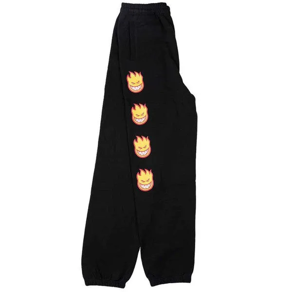 Spitfire Bighead Fill Sweatpants Black - Orange - Red