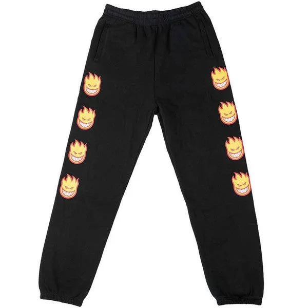 Spitfire Bighead Fill Sweatpants Black - Orange - Red