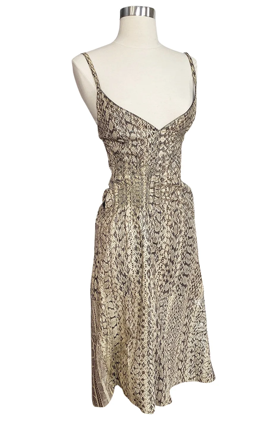 Spring 2013 Valentino Runway Look 33 Natural Snakeskin Slip Dress