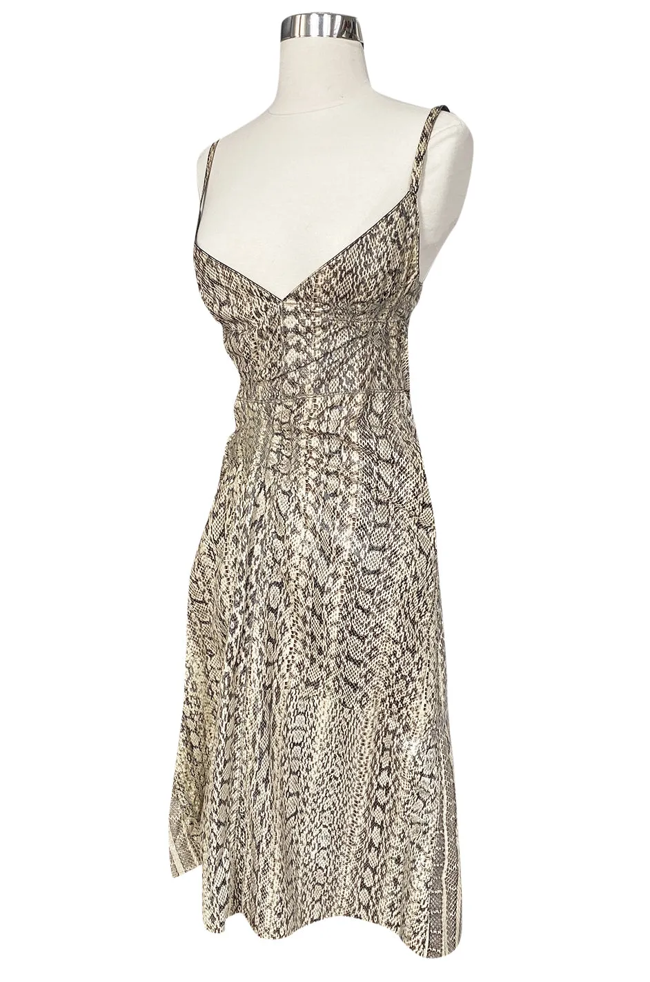 Spring 2013 Valentino Runway Look 33 Natural Snakeskin Slip Dress