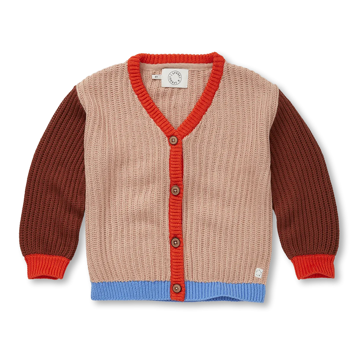 Sproet & Sprout Praline Cardigan Colourblock