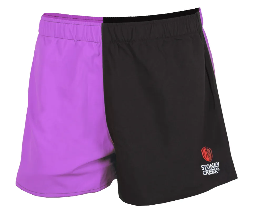 Stoney Creek Womens Jester Shorts - Purple/Black