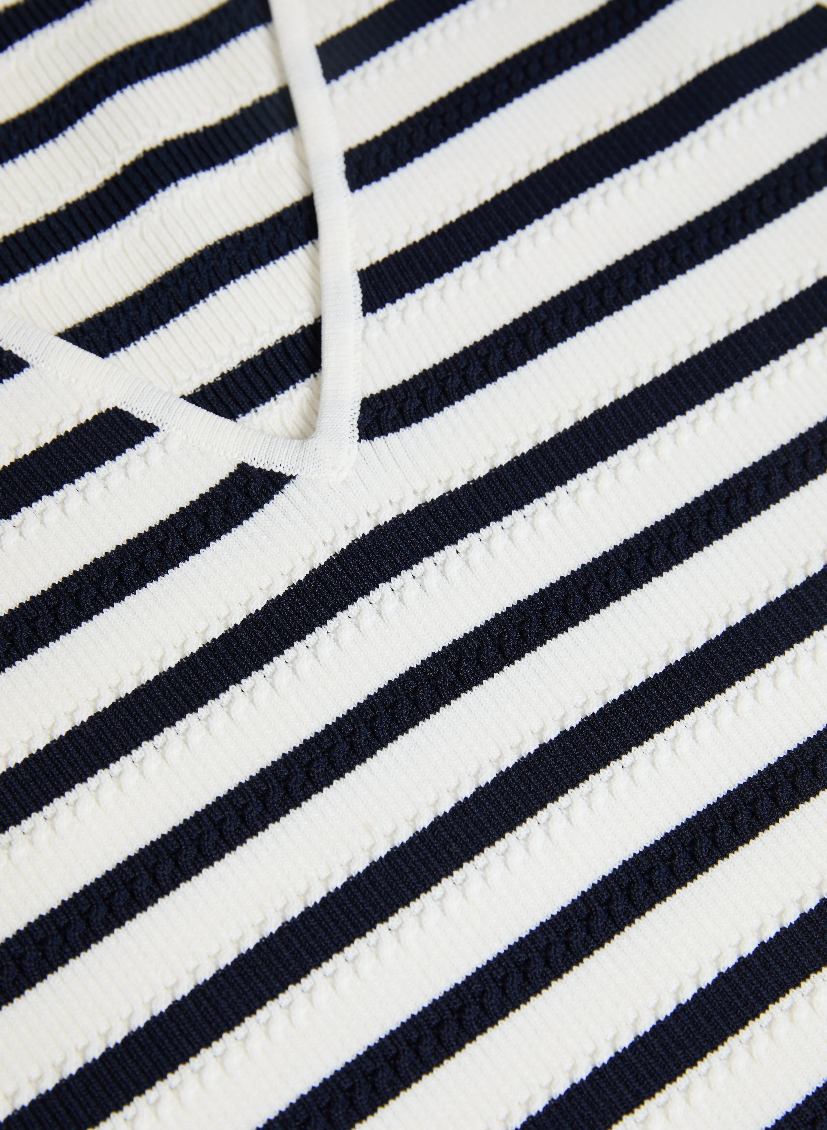 Striped Pointelle Knit Tank Top