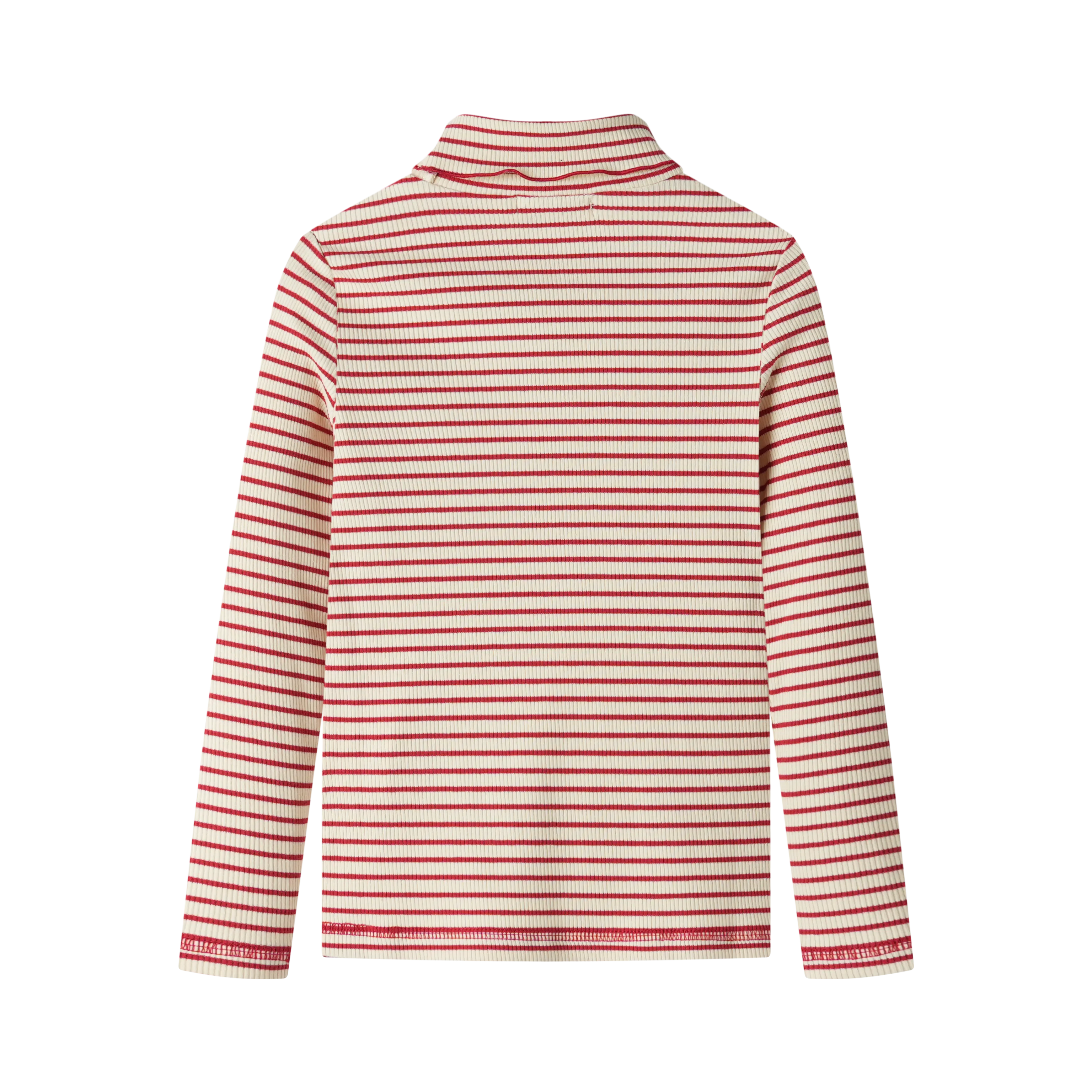 striped turtleneck - mulberry