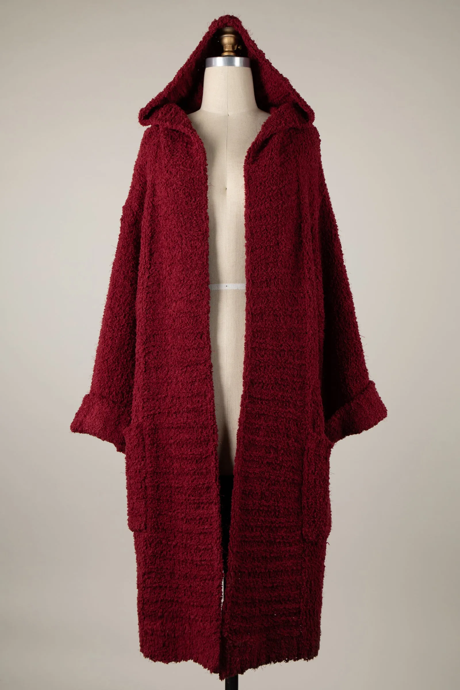 Super Fluffy Soft Winter Cardigan With Hood