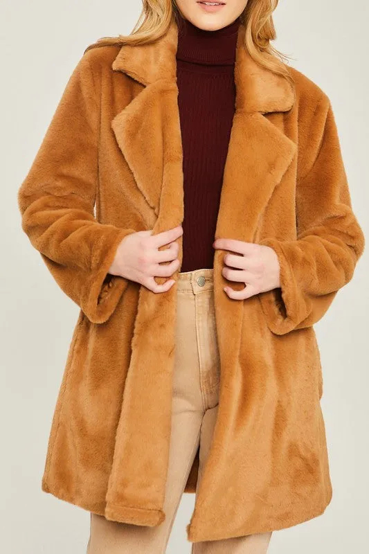 Teddy Fur Collared Coat