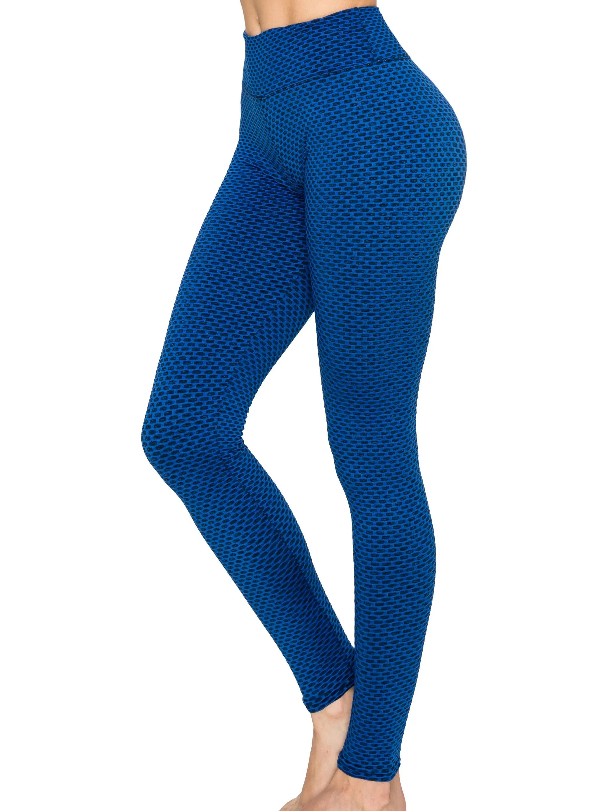 Textured 3D Booty Yoga Pants - High Waist Compression Butt Lift Checkered Pants