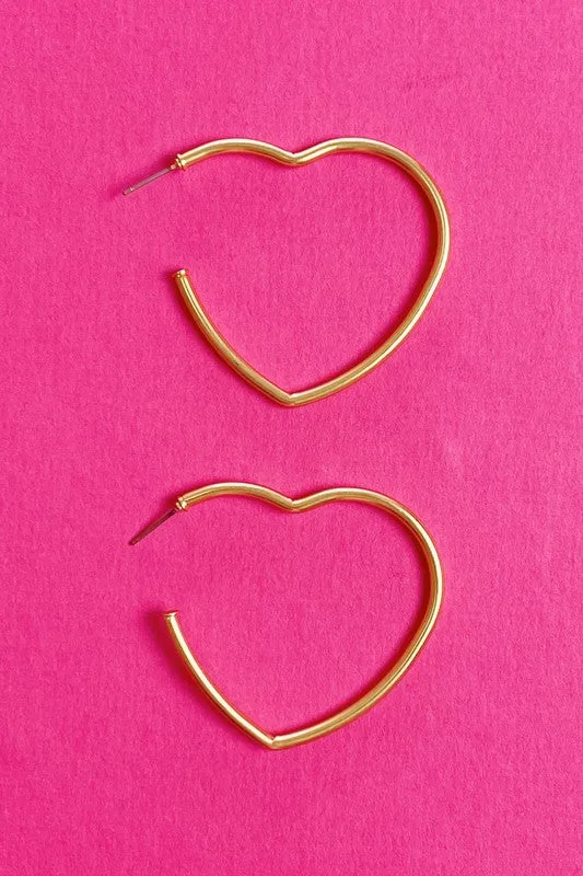 Timeless Hearts Earrings, Gold