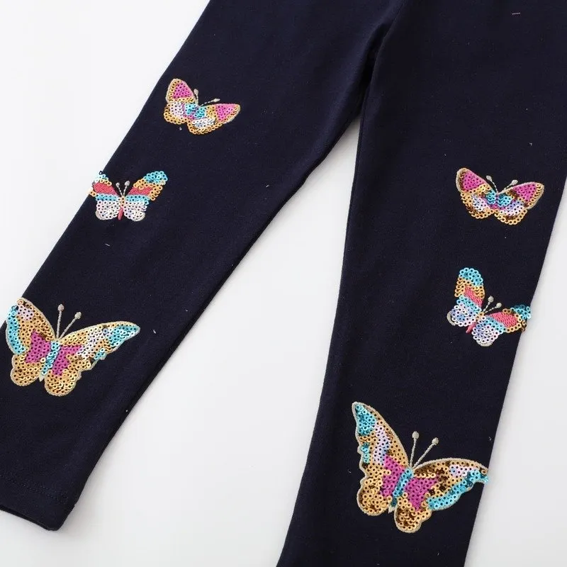 Toddler/Kid Girl's Shiny Butterfly Leggings