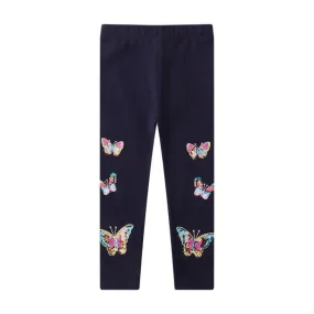 Toddler/Kid Girl's Shiny Butterfly Leggings