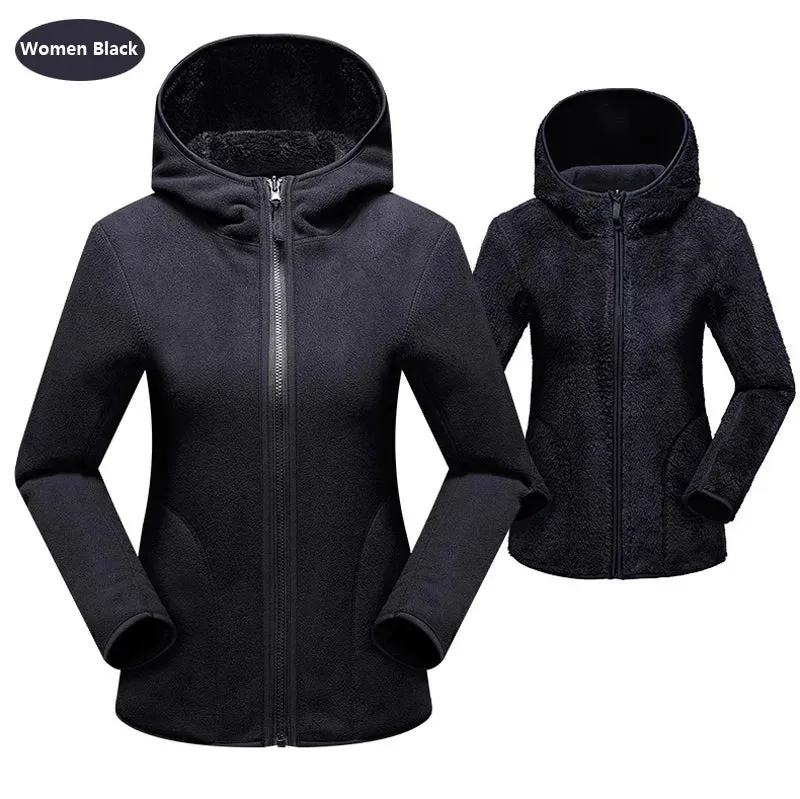 Trendy Unisex Reversible Dual Fleece Hoodie Jacket