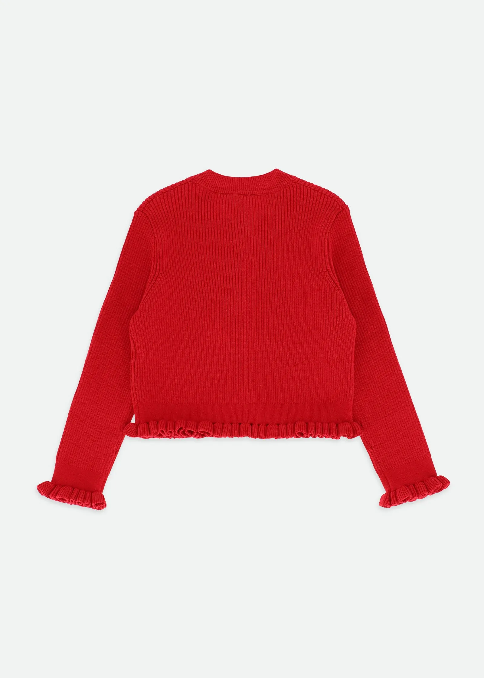 Tyler Ribbed Cardigan Red