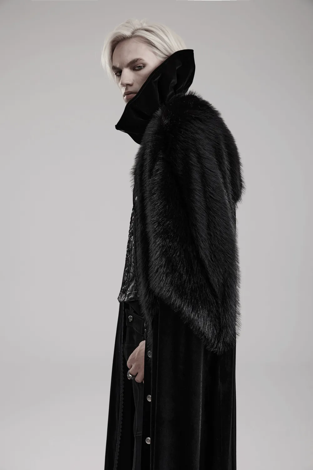 Vintage-Inspired Lux Velvet Hooded Cloak