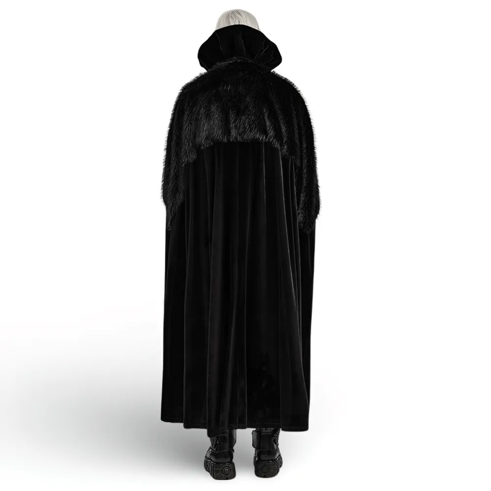 Vintage-Inspired Lux Velvet Hooded Cloak