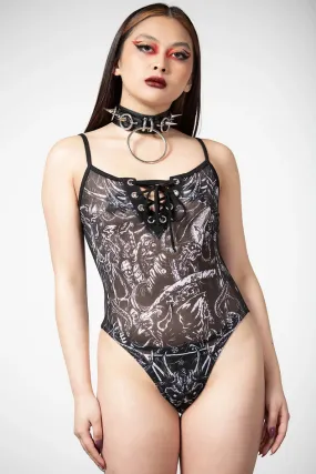 Violenta Lace-Up Bodysuit