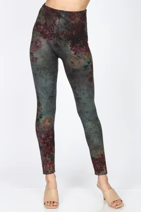 Virginia Print Denim Twill Leggings