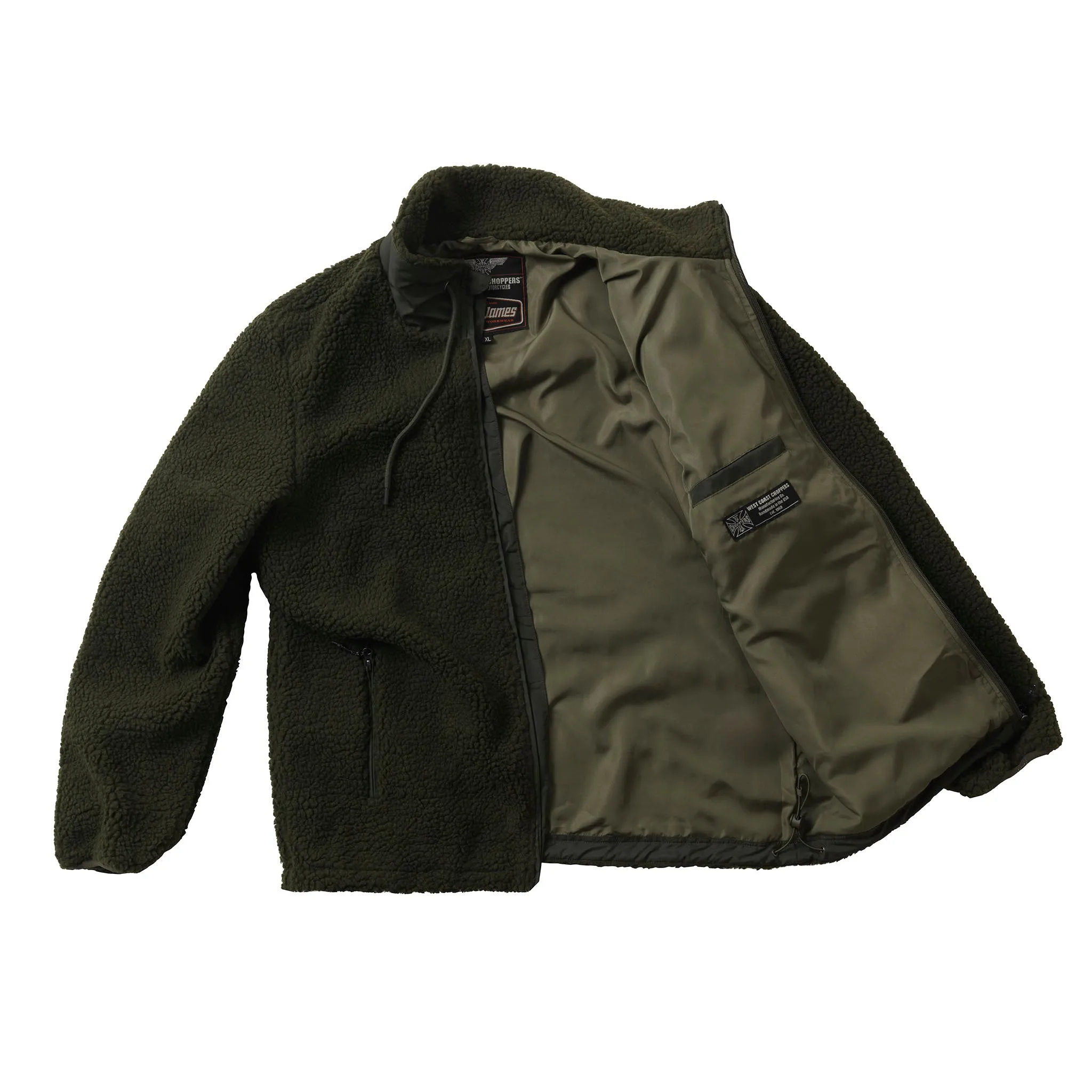 WCC ANVIL FLEECE JACKET - OLIVE GREEN