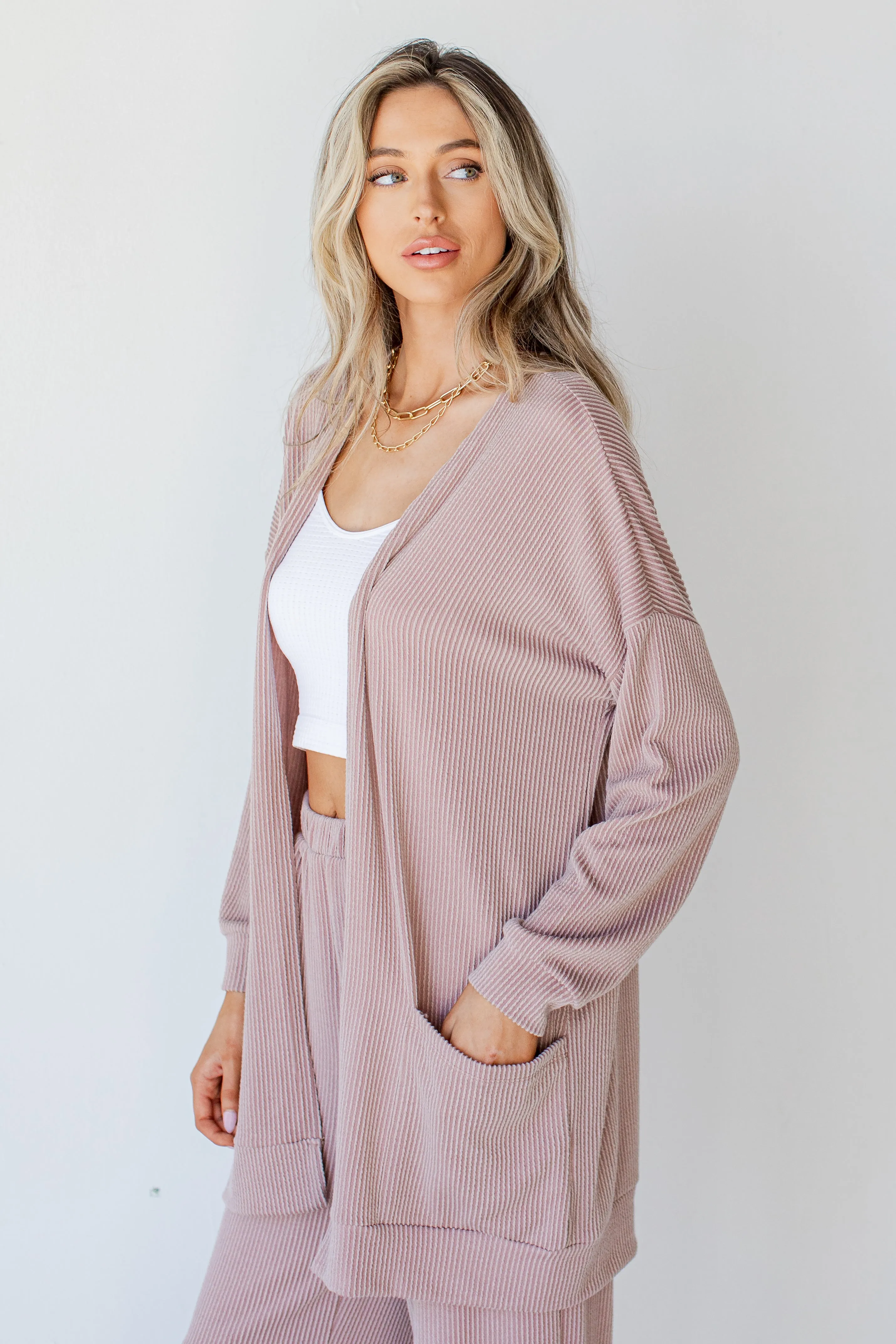 Weekends At Home Corded Cardigan