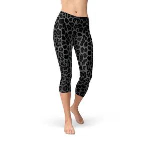 Wild and Chic Leopard Print Capri Leggings for Women