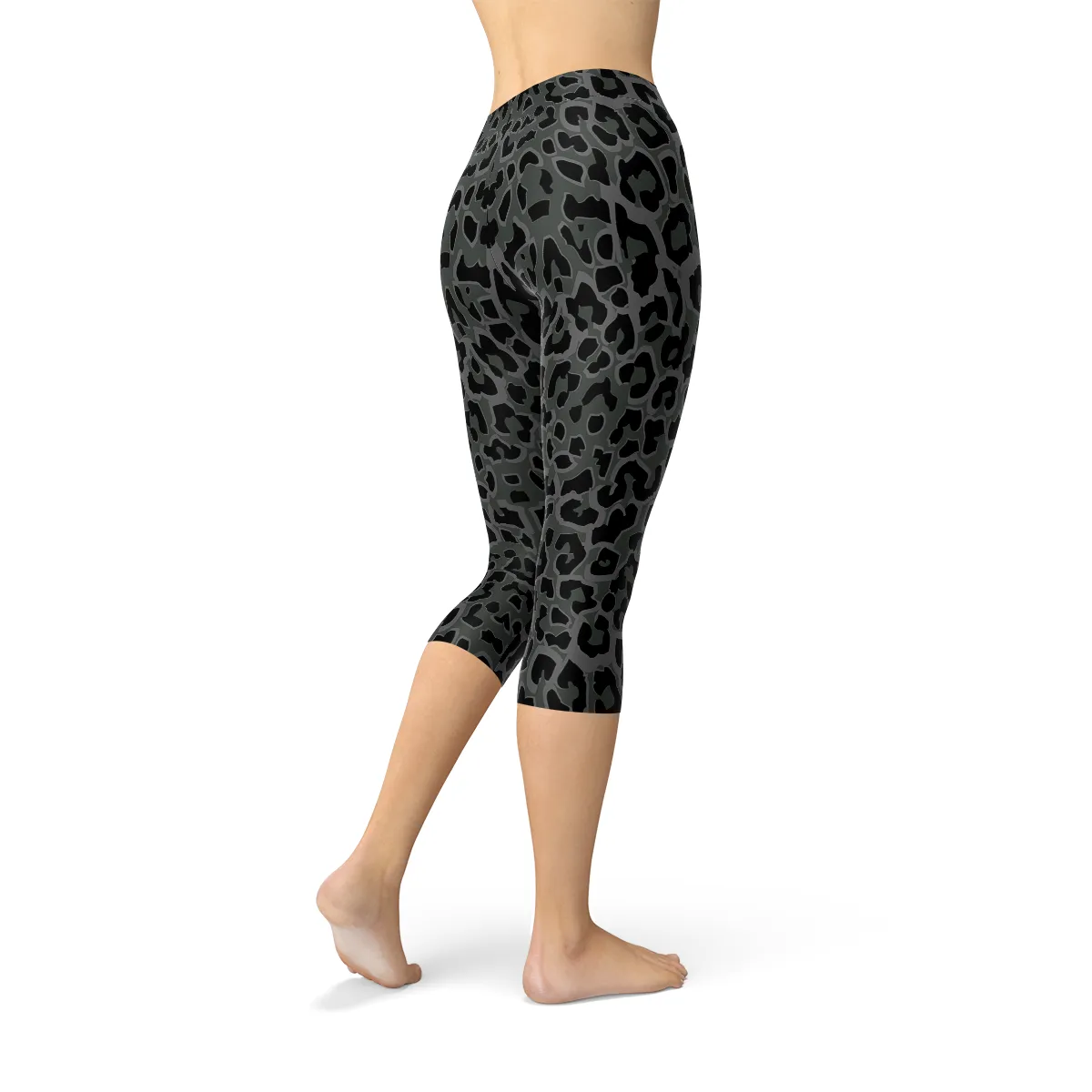 Wild and Chic Leopard Print Capri Leggings for Women