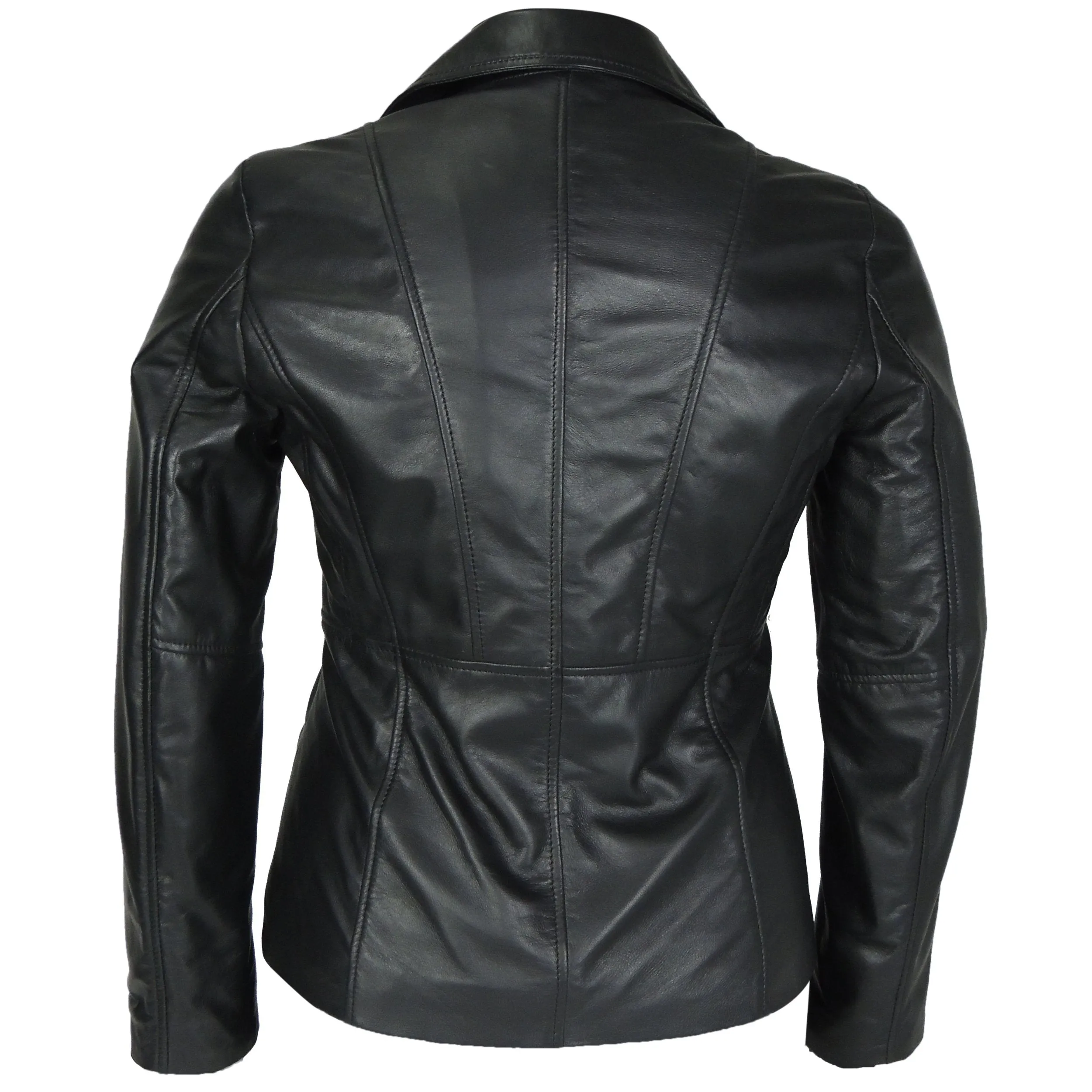 Women's Athena 3 Button Leather Coat