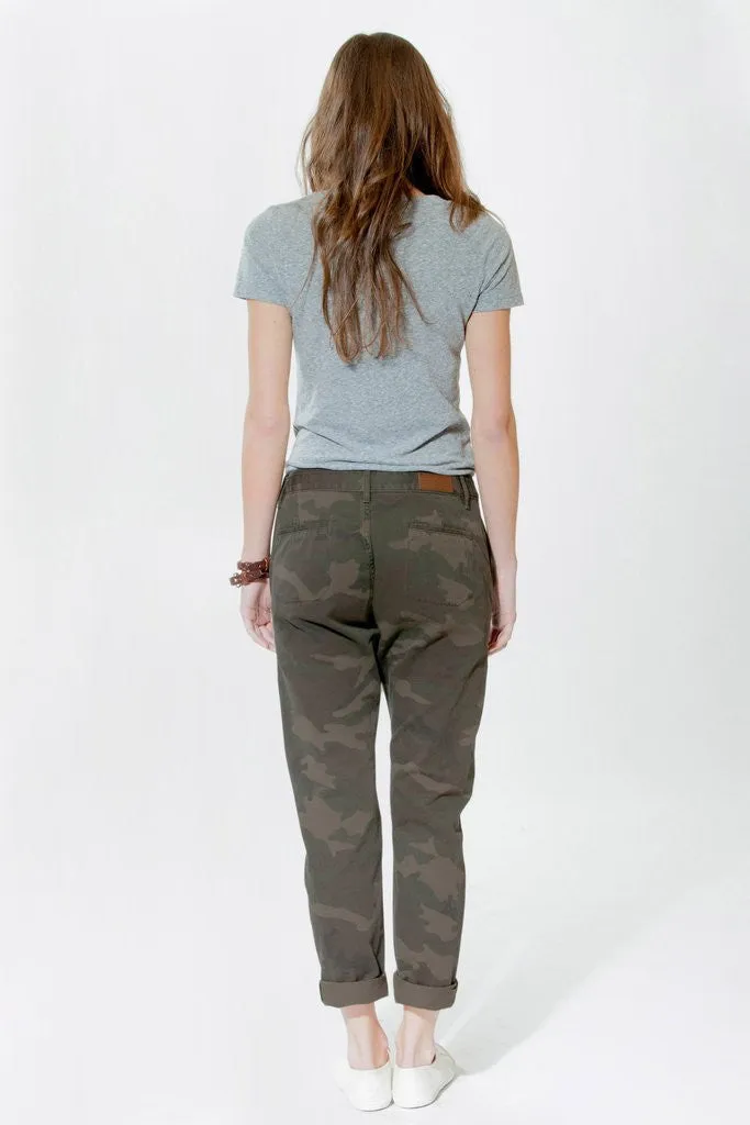 WOMENS GROWN & SEWN USA 29 X 29 INDIE BOYFRIEND PANT - CAMO Jeans Fatigues