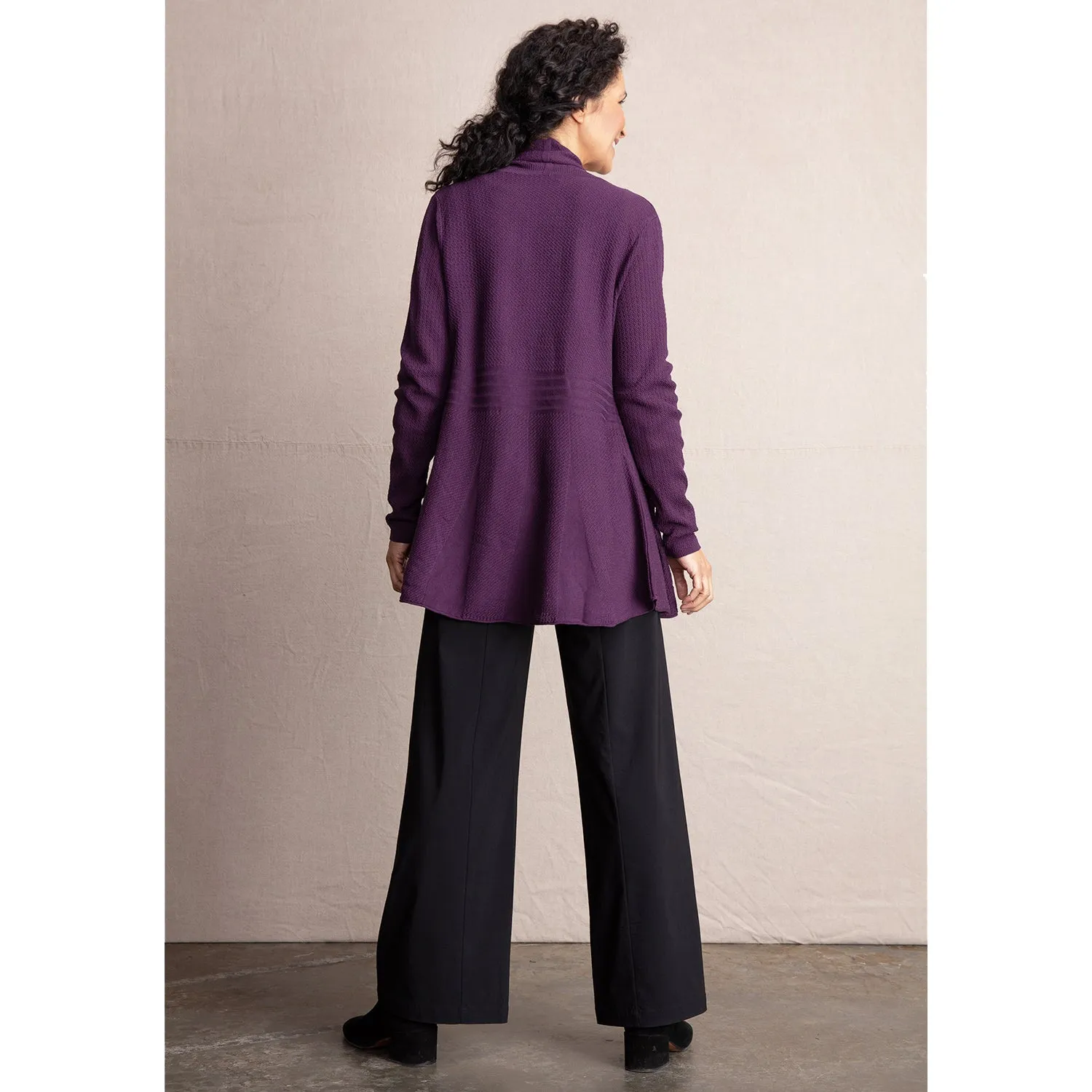 Women's Habitat Hidden Perfect Swing Cardigan Eggplant