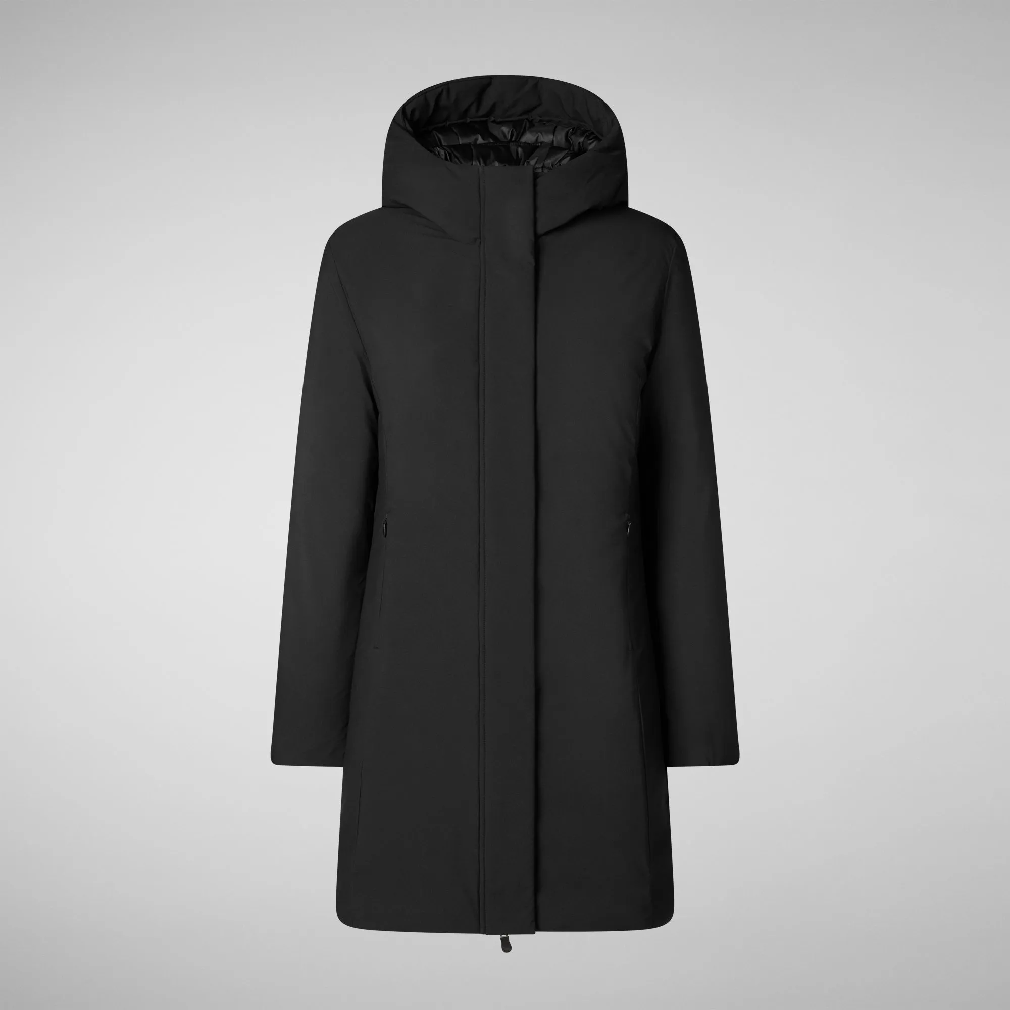 Women's Hooded Coat Leyla in black