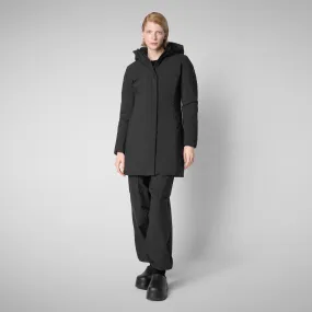 Women's Hooded Coat Leyla in black