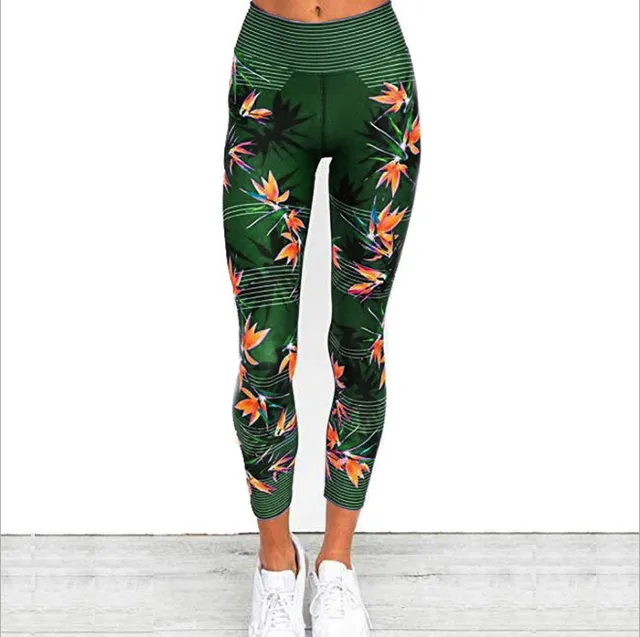 Women's Leaf Pattern Fitness Leggings