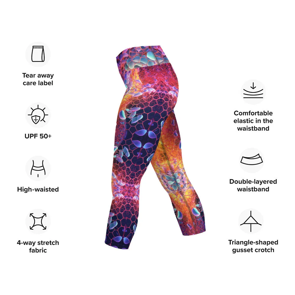 Yoga Capri Leggings Biological Obstacles